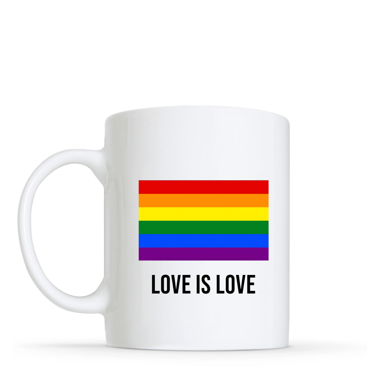 Love is Love - LGBTQ+ (Rainbow) Flag Shape Mug | Gift