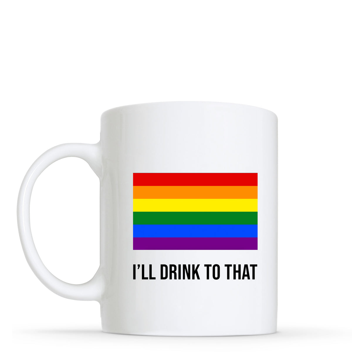 LGBTQ+ (Rainbow) Flag Shape Mug | Gift