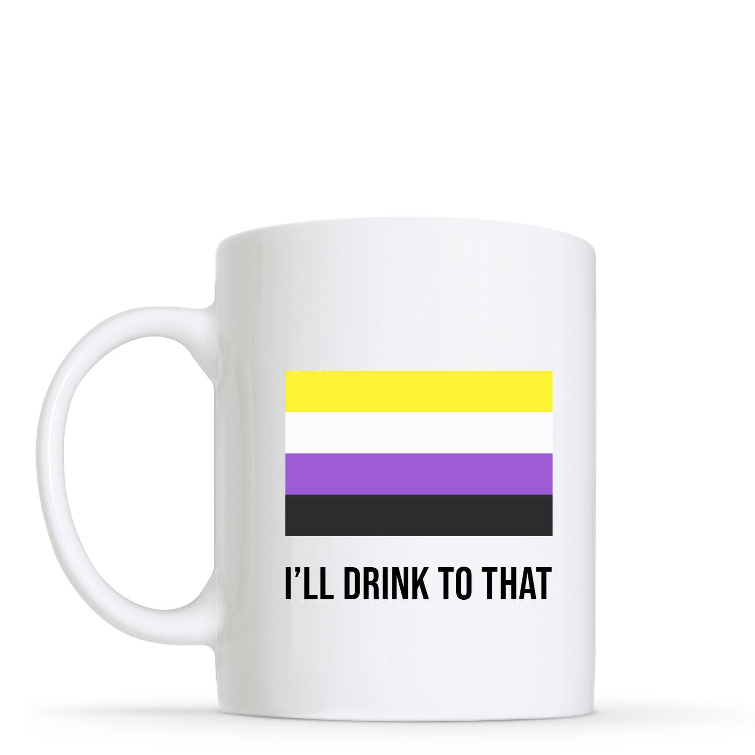 Non-Binary Flag Shape Mug | Gift