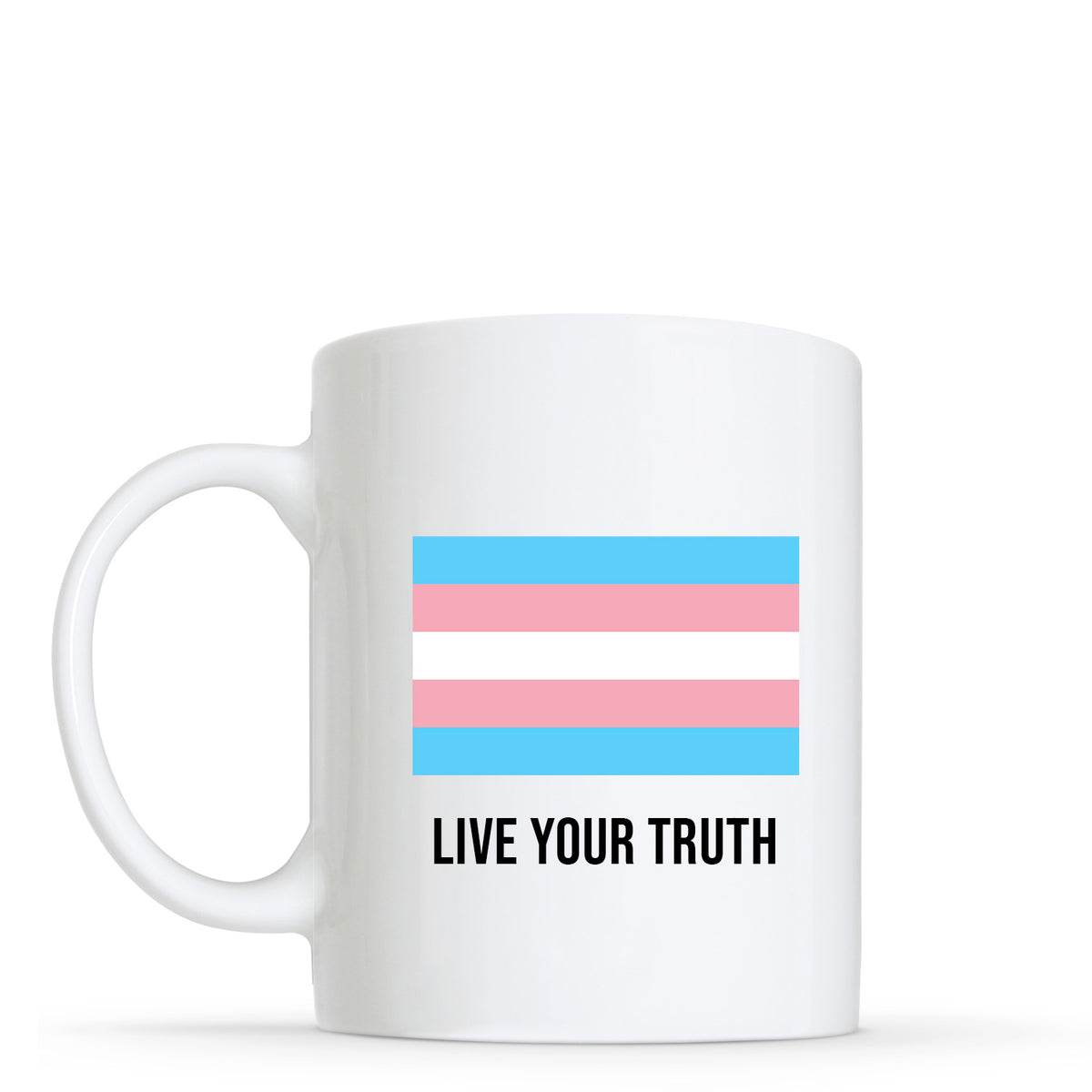 Live Your Truth - Transgender Flag Shape Mug | Gift