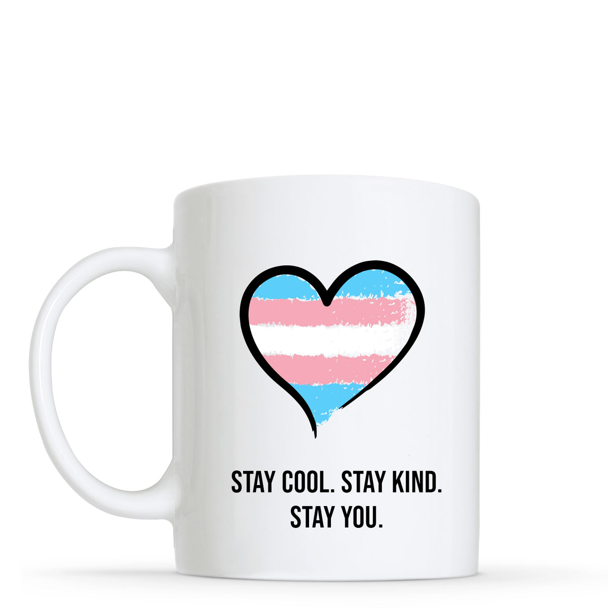 Stay You - Transgender Flag Heart Shape Mug | Gift