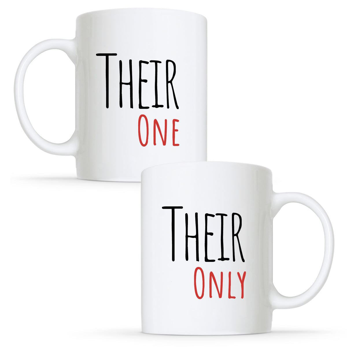 Their One &amp; Their Only - Non-Binary Couple Mug Set | Gift