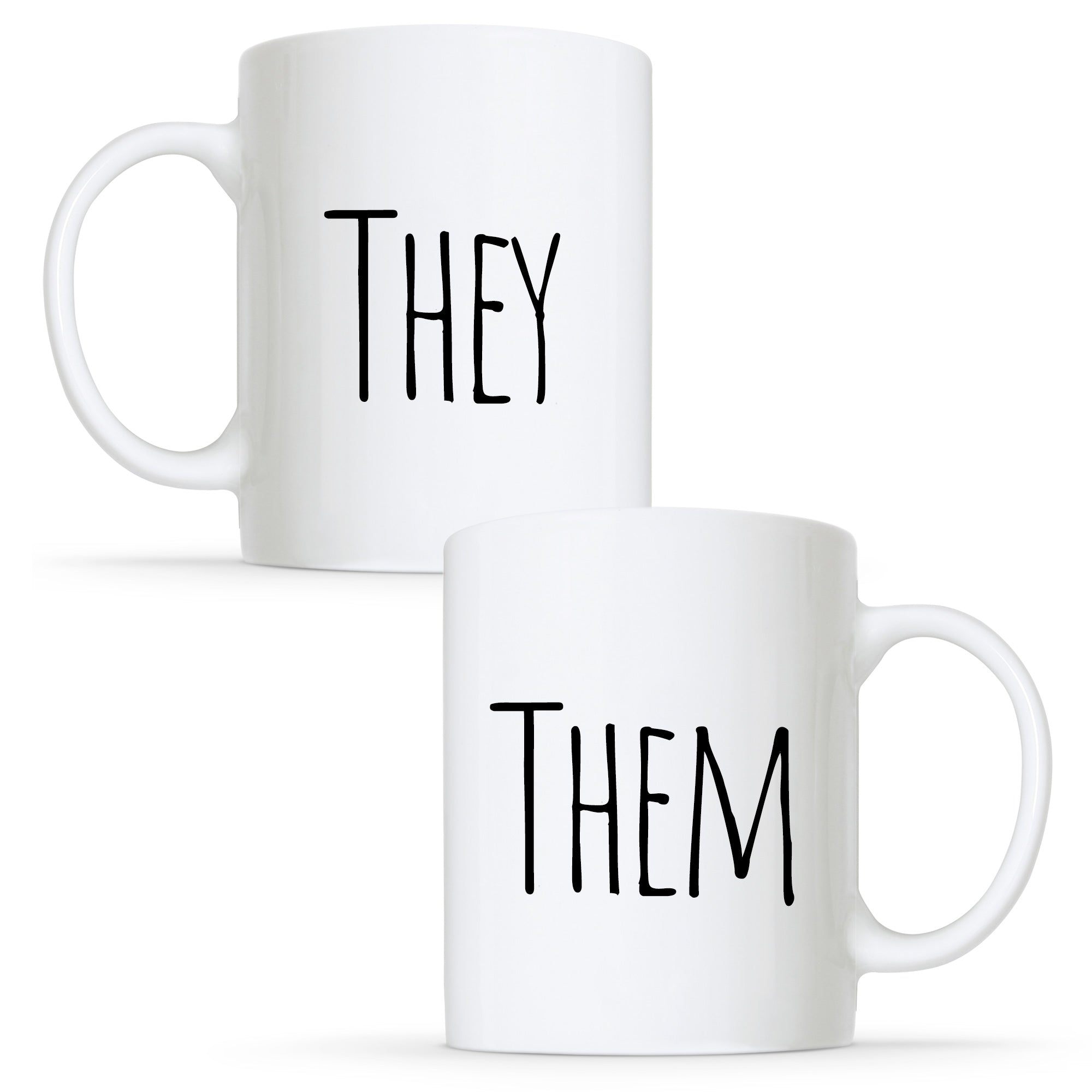 They & Them - Non-Binary Couple Mug Set | Gift