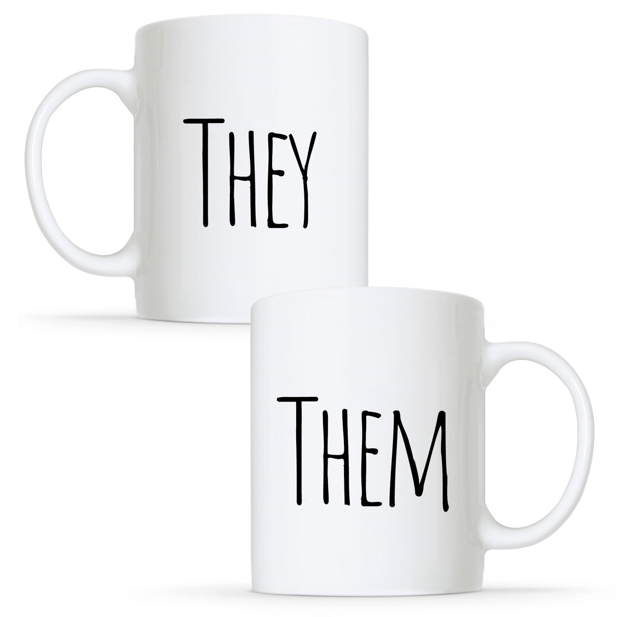 They &amp; Them - Non-Binary Couple Mug Set | Gift