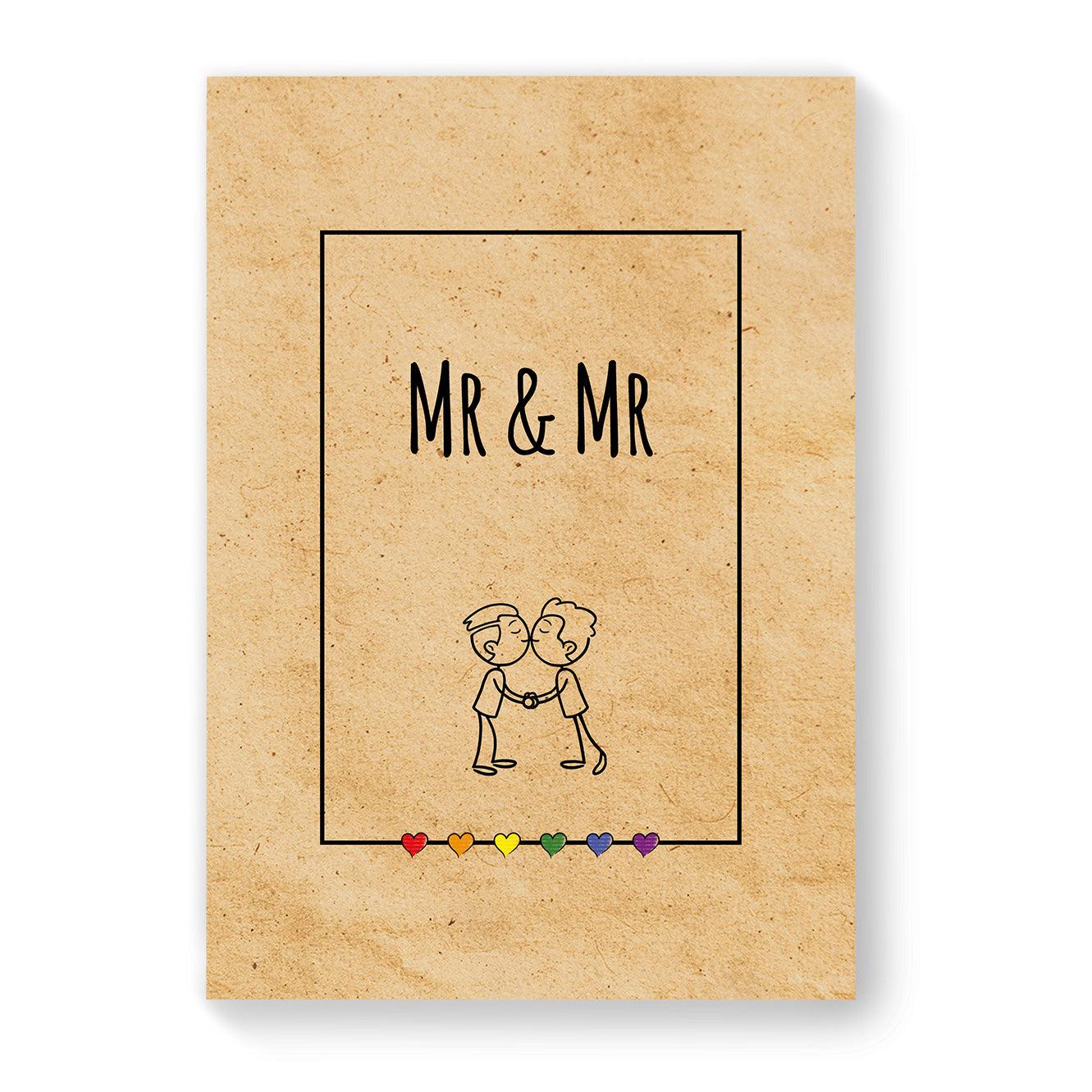 Mr & Mr - Gay Couple Card - Vintage Brown | Gift