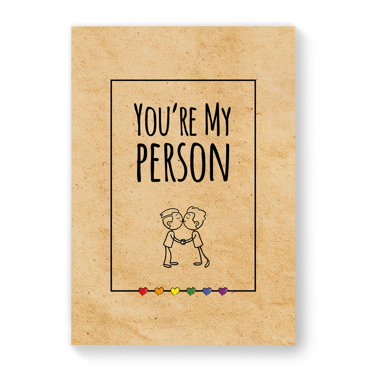 You&#39;re My Person - Gay Couple Card - Vintage Brown | Gift