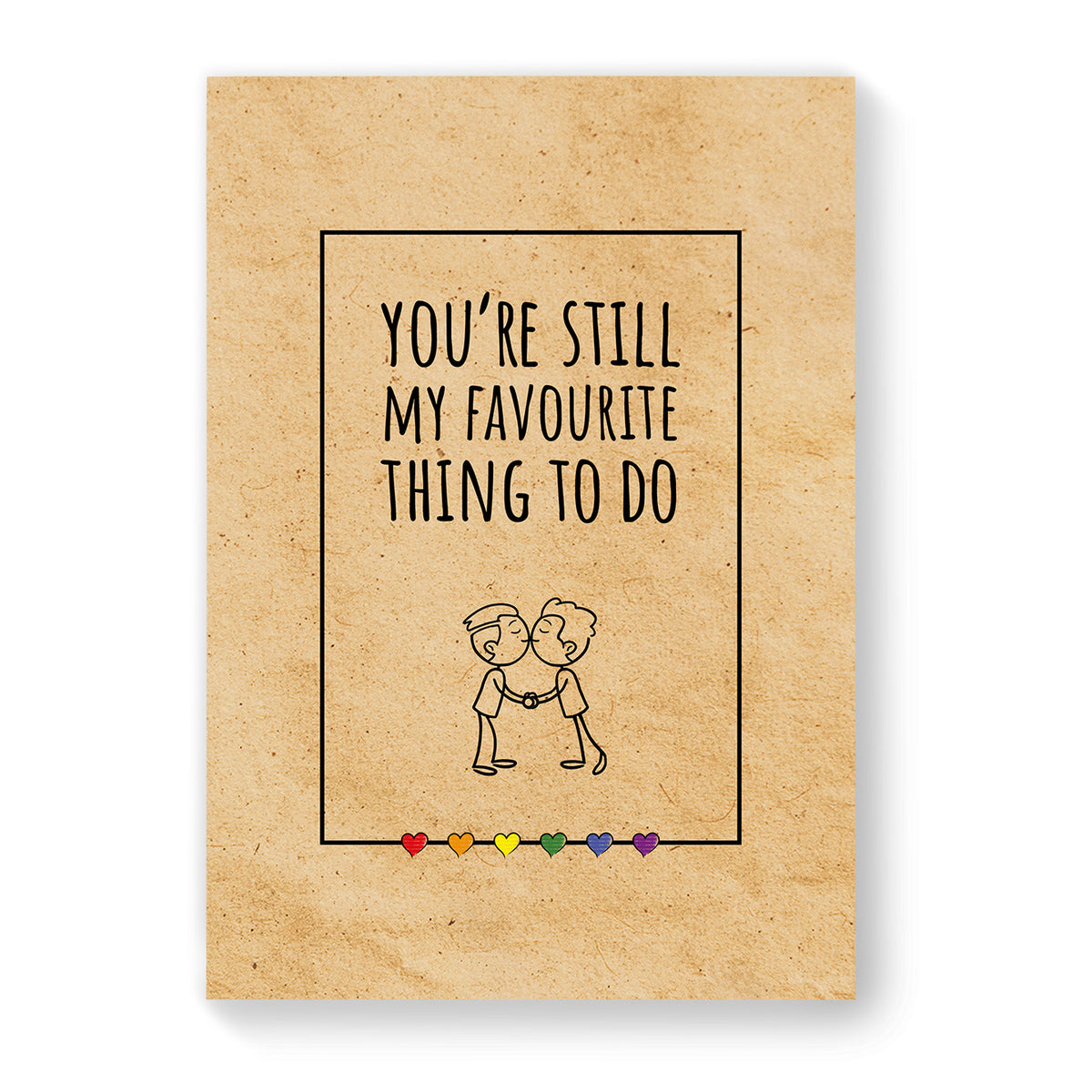 You&#39;re Still my Favourite Thing to do - Gay Couple Card - Vintage Brown | Gift