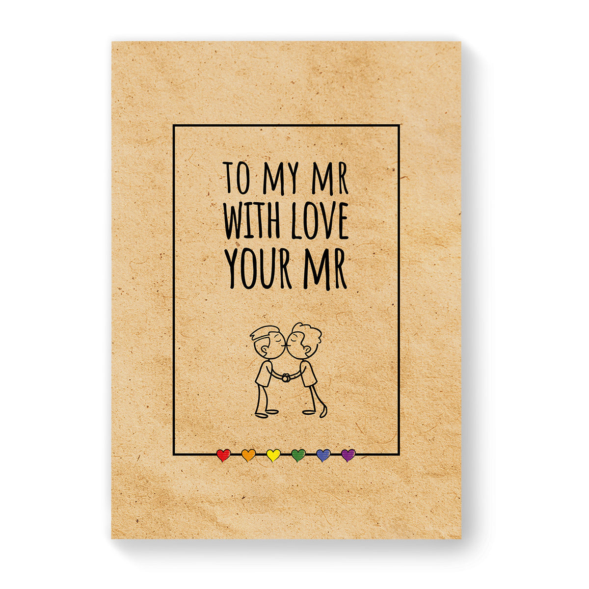 To My Mr - Gay Couple Card - Vintage Brown | Gift