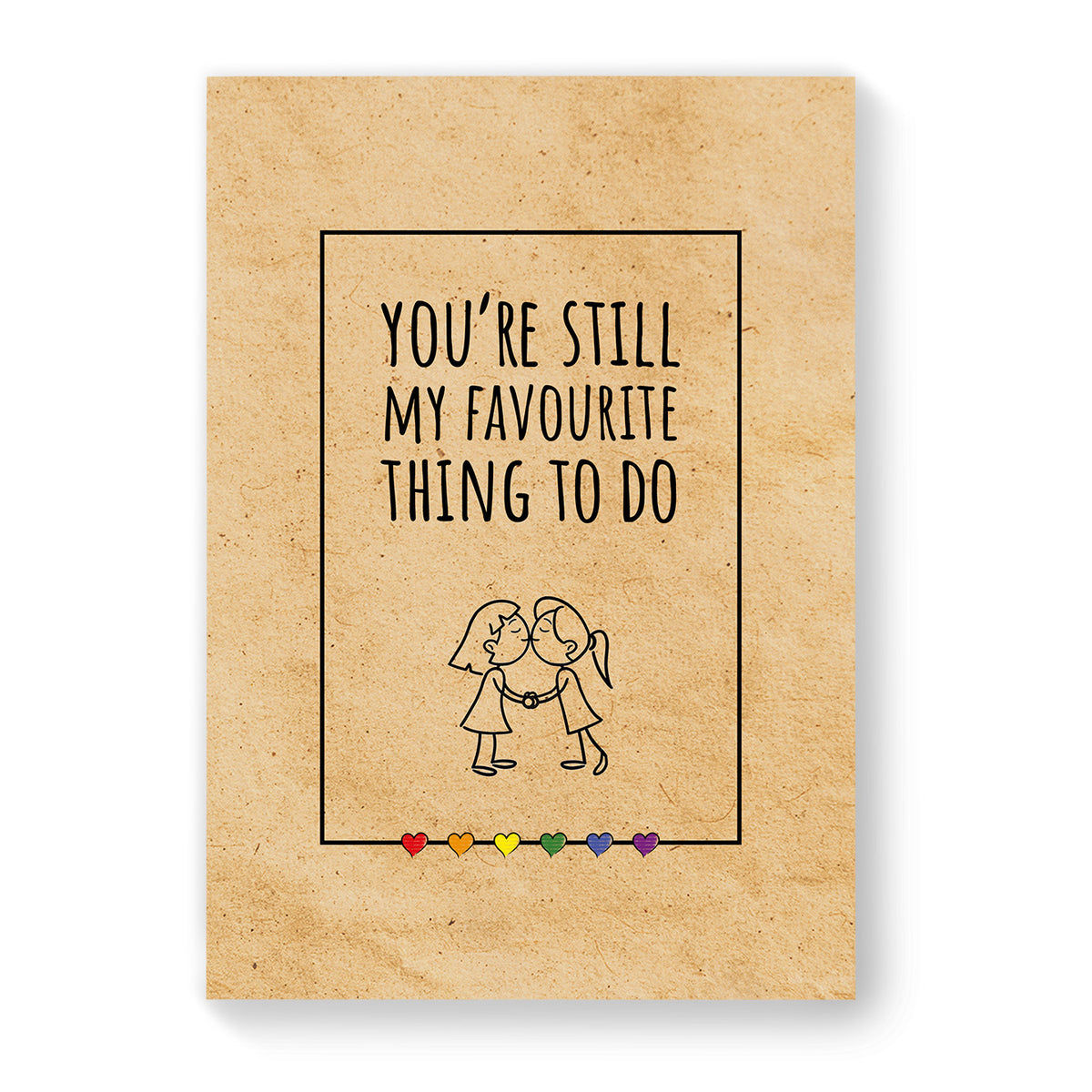 You&#39;re Still my Favourite Thing to do - Lesbian Gay Couple Card - Vintage Brown | Gift