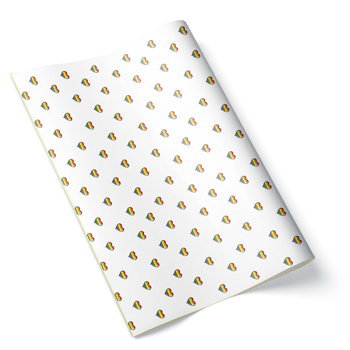 LGBTQ+ (Rainbow) Flag - Pridal Heart White - Wrapping Paper | Gift