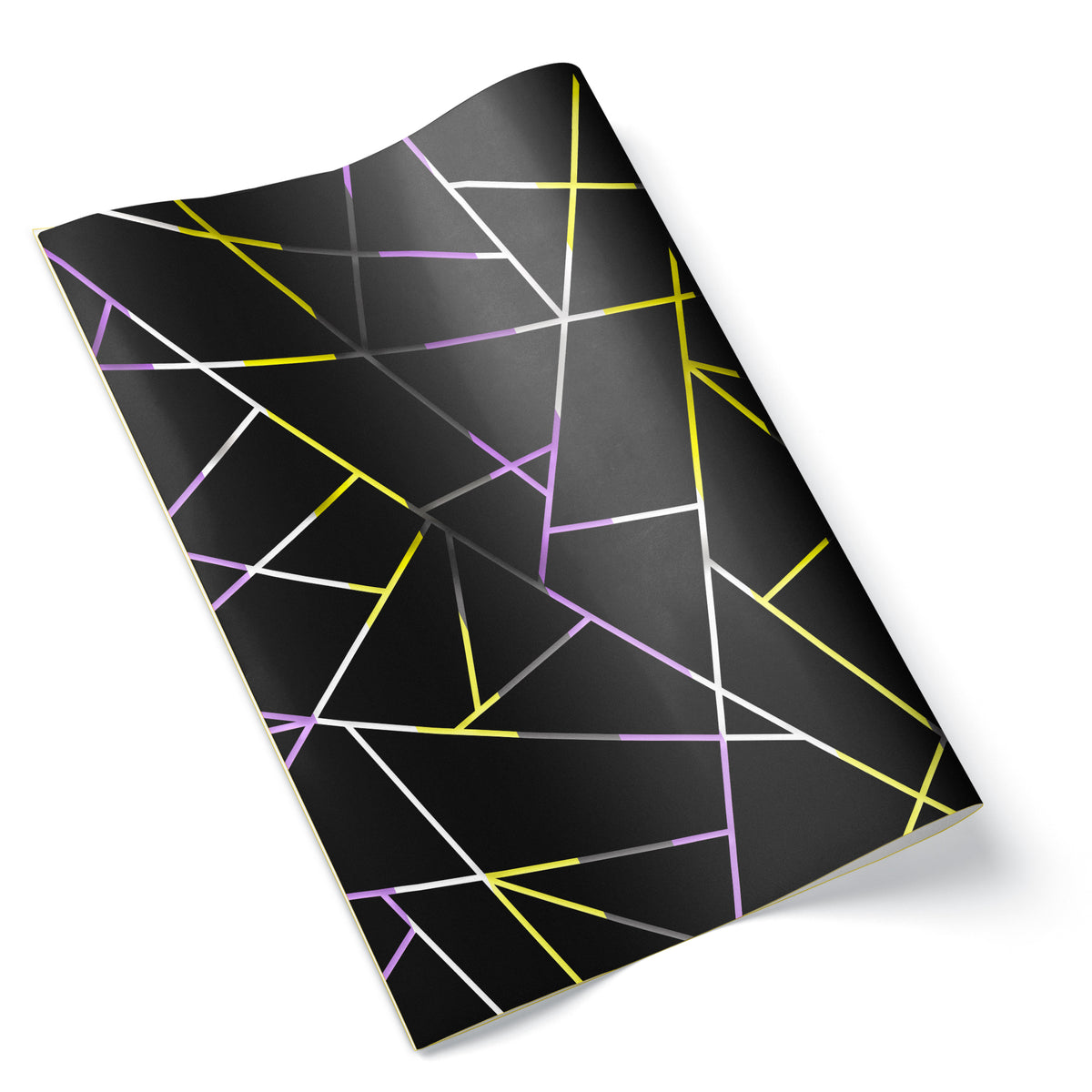 Non-Binary Flag - Geometric Black - Wrapping Paper | Gift