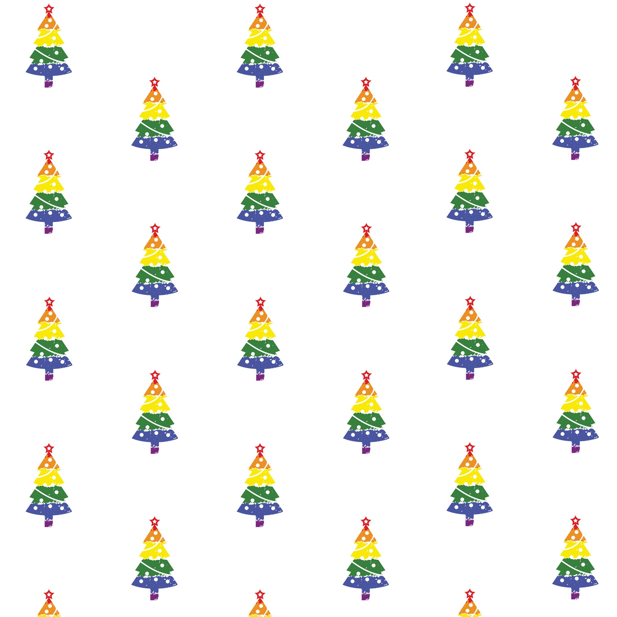 LGBTQ+ (Rainbow) Flag - Christmas Tree Wrapping Paper | Gift