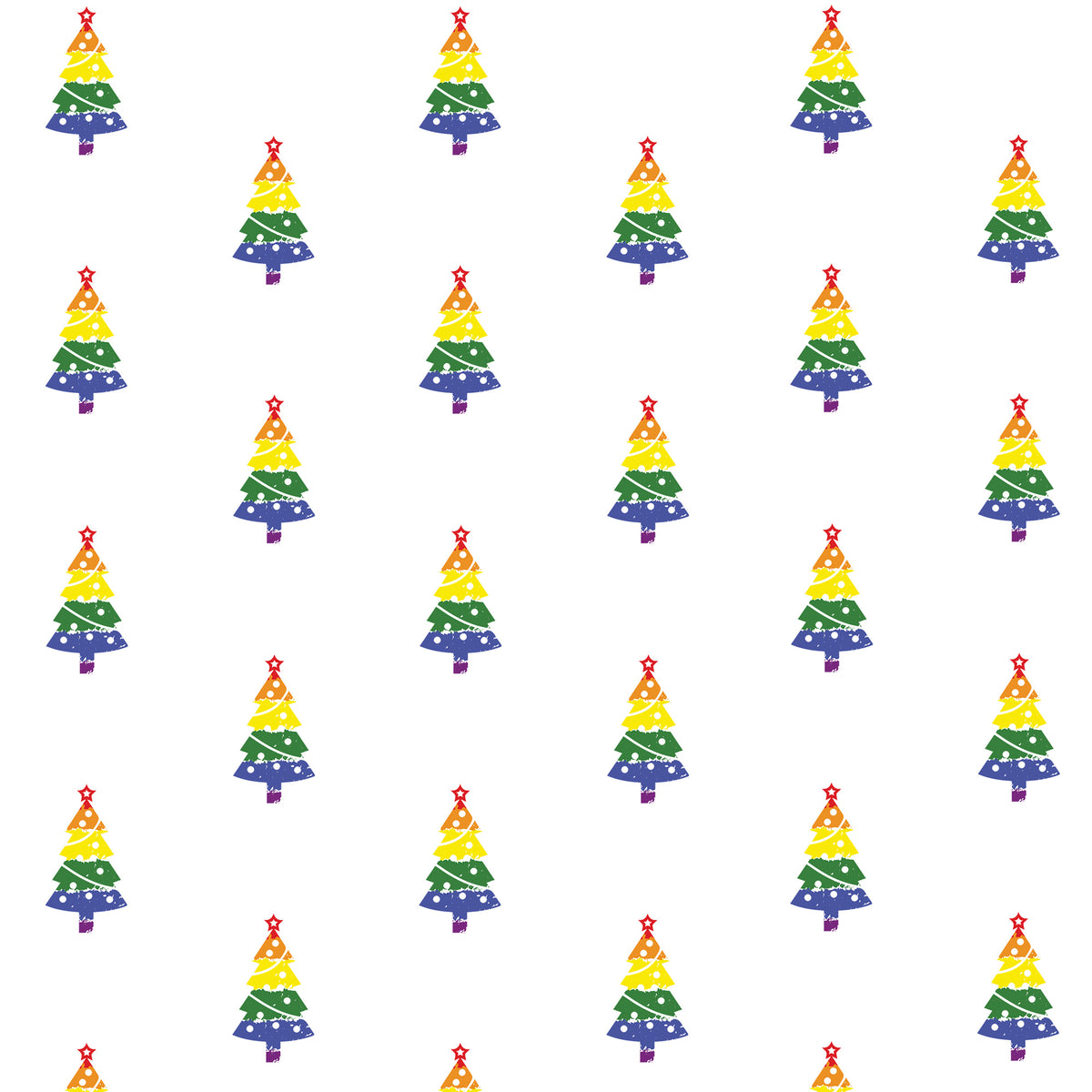 LGBTQ+ (Rainbow) Flag - Christmas Tree Wrapping Paper | Gift